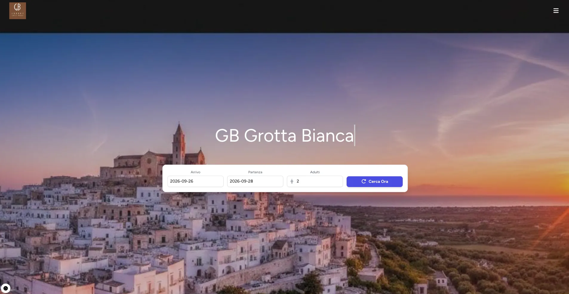 Grotta Bianca Ostuni — Site web d’un petit hébergeur